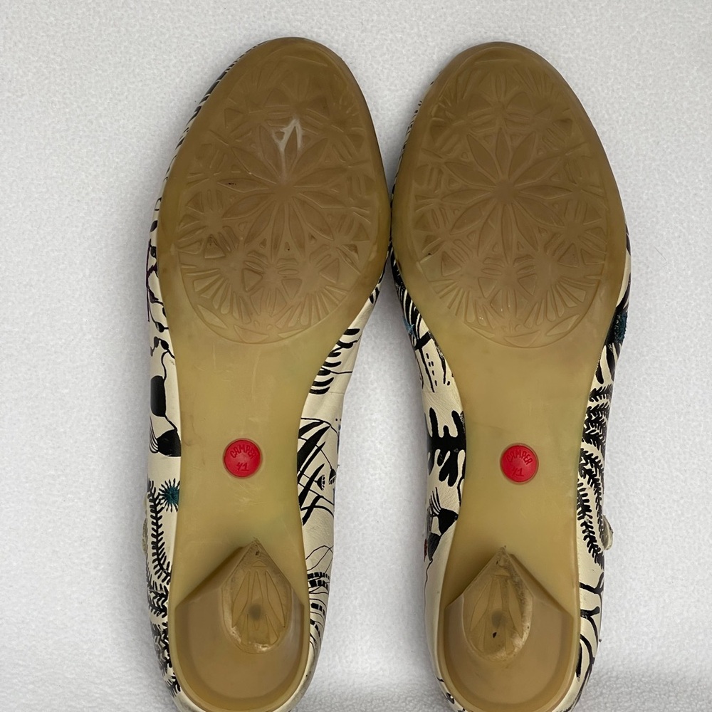 CAMPER Ladies "TWS" Twins Cream Leather Mary Jane Shoes Size 10-11 US - Picture 5 of 15